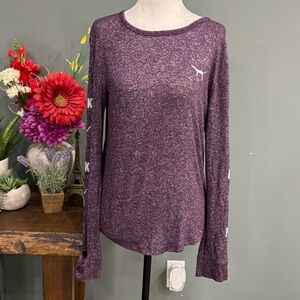 PINK Victoria's Secret Heathered Purple Sleepwear Top